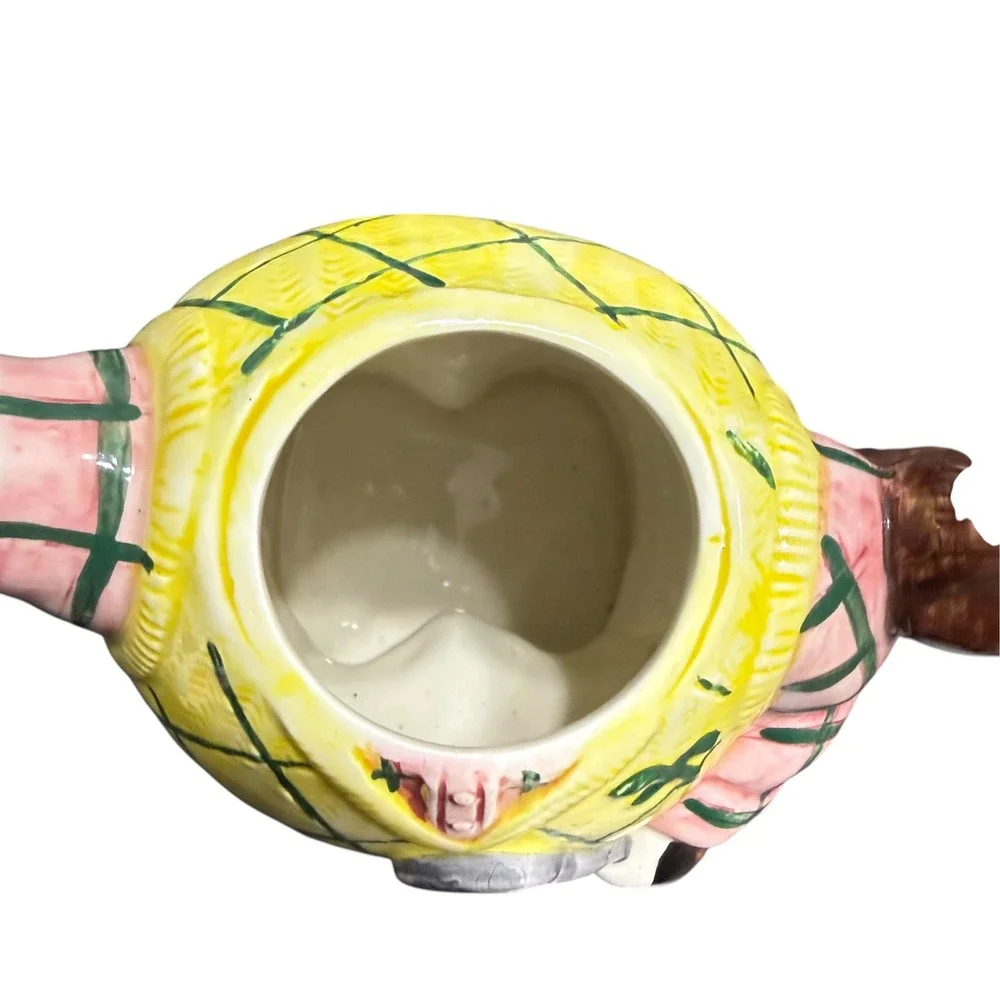 Omnibus OCI 1993 Golfer Dog Ceramic Teapot Hand Painted 17 oz Vintage